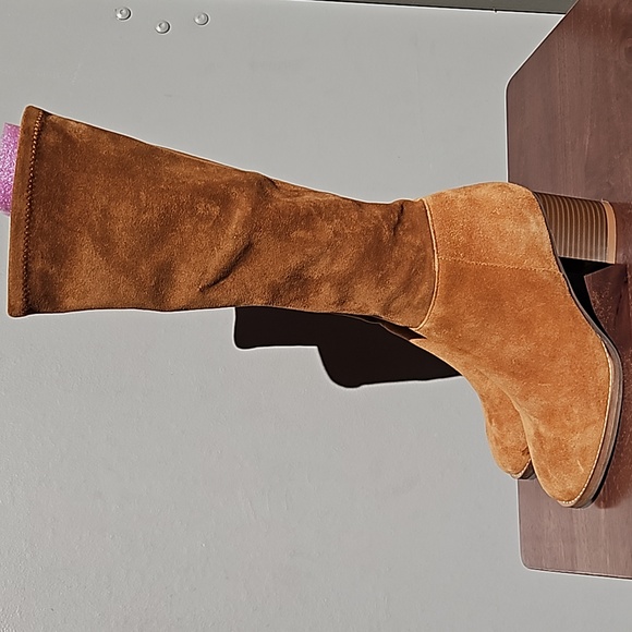 Blondo Waterproof Cow Suede Knee Length Blook Boots Heel 7.5 - Picture 6 of 15